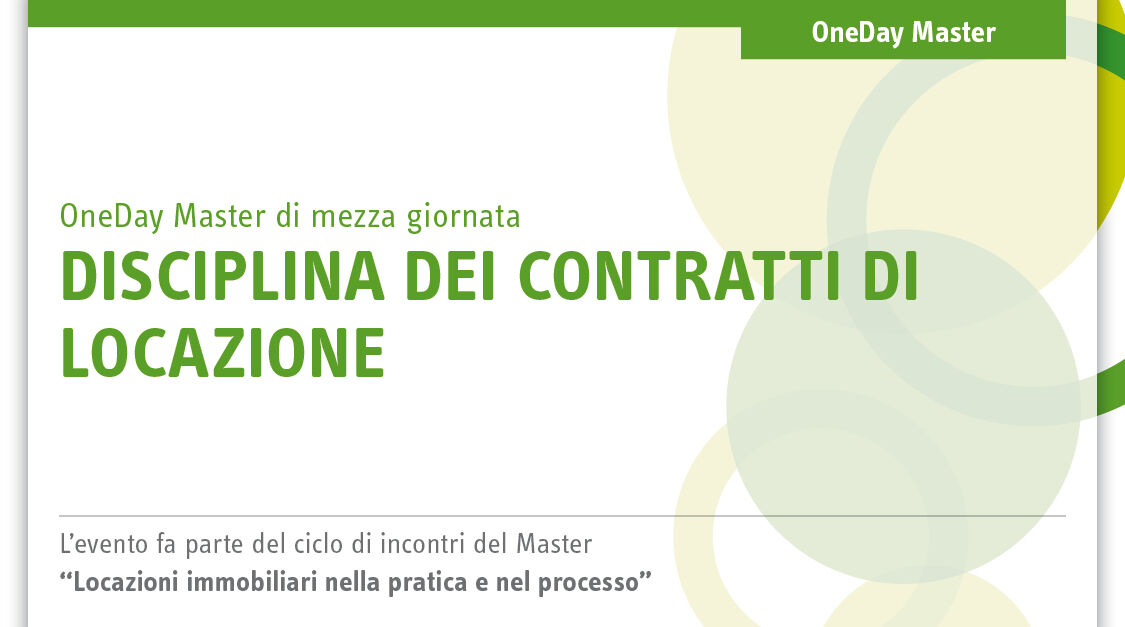 Immagine Disciplina dei contratti di locazione | Euroconference
